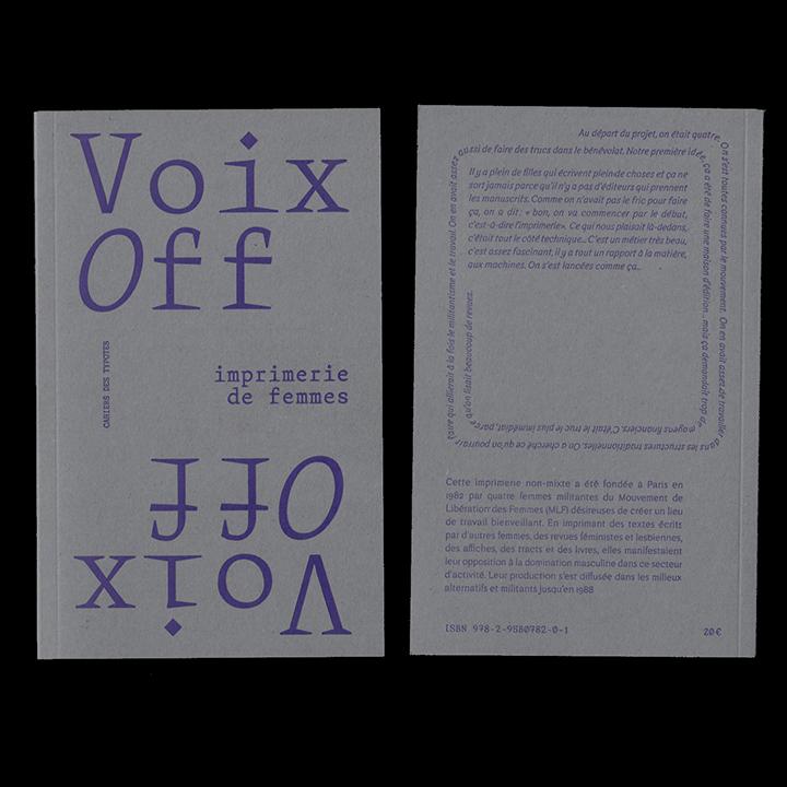 couverture du livre Voix Off