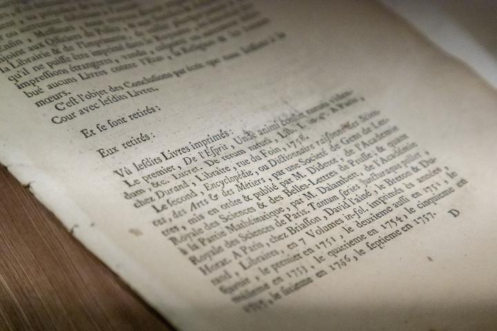 Condamnation de l'Encyclopédie Condamnation des libraires à rembourser l'Encyclopédie Règlement du commerce à Lyon. (inv_481)
