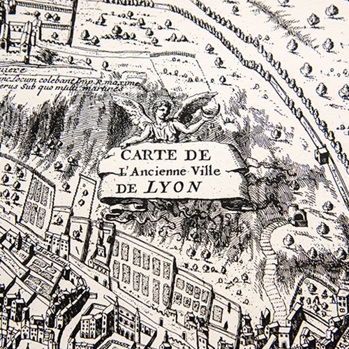 détail de la carte de Lyon en 1696