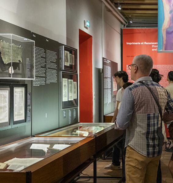 visiteurs au sein des collections permanentes du musée