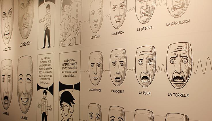 Vue de l'exposition Bande dessinée : l’art invisible