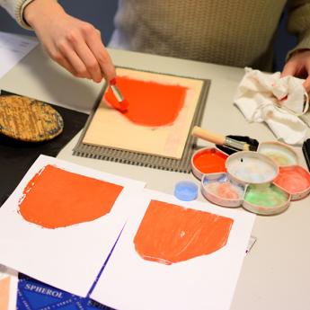 confection d'une image en gravure Mokuhanga