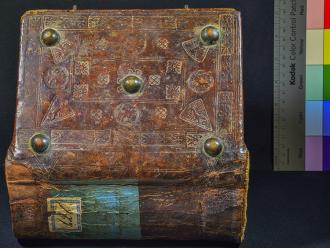 photo d'une reliure byzantine au début des années 1990 prise au monastère Saint-Jean-le-Théologien à Patmos
