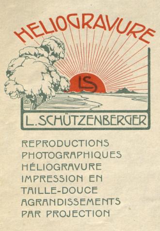 publicité pour la Maison héliogravure Schützenberger