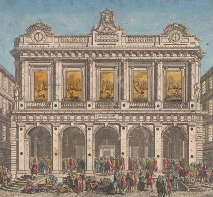 Illustration en vue d'optique de la Bourse du Change à Lyon