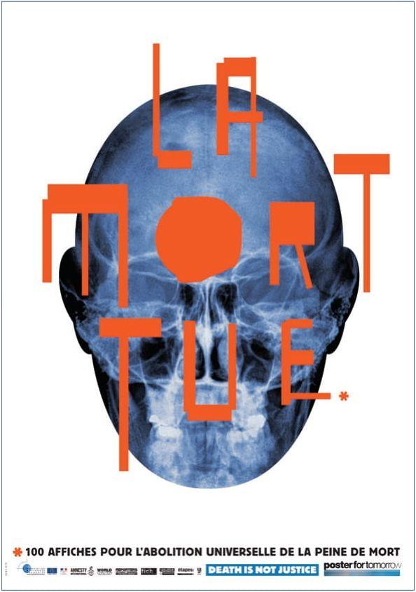 Affiche représentant un radio de tête avec le titre "La mort tue"