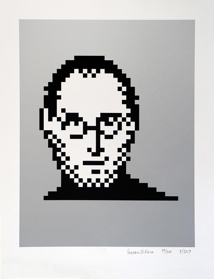 portrait de steve jobs par susan kare