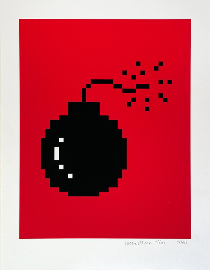bomb on red susan kare